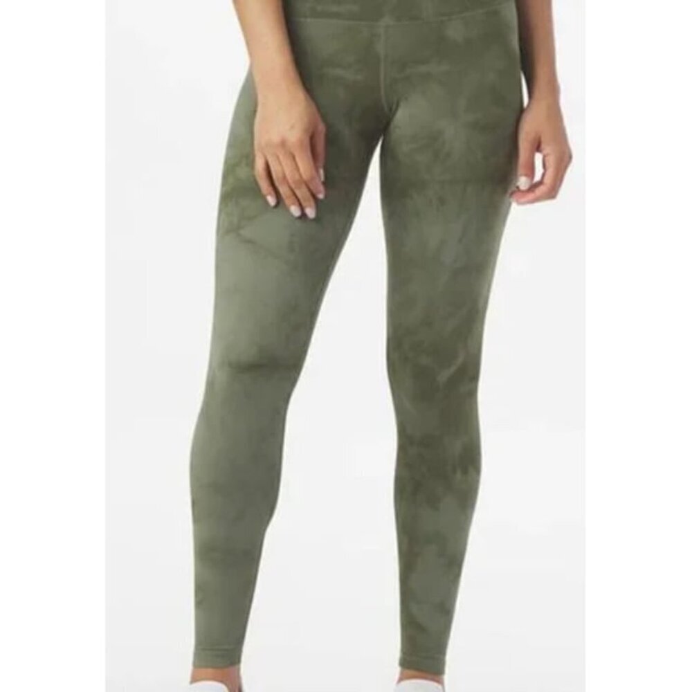 New Glyder Pure Legging Womens XS Moss Green Tie Dye Pants